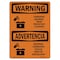 Signmission OSHA Warning Sign, 7" Height, 10" Width, Rigid Plastic, Corrosive Material Bilingual, Landscape OS-WS-P-710-L-12532 - alternate 1